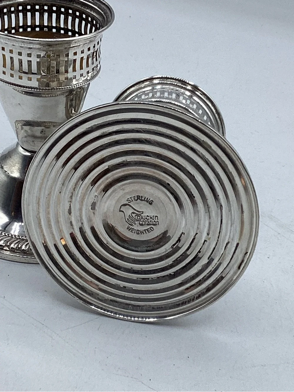 Sterling Silver Duchin Creation weighted candle holders, set of two. Vintage